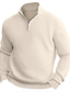 cheap Men&#039;s Pullover Sweater-Men&#039;s Pullover Sweater Jumper Knit Sweater Ribbed Knit Regular Knitted Plain Quarter Zip Keep Warm Modern Contemporary Daily Wear Going out Clothing Apparel Fall Winter Black White S M L