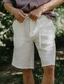 cheap Men&#039;s Shorts-Men&#039;s Shorts Linen Shorts Summer Shorts Pocket Drawstring Elastic Waist Plain Comfort Breathable Short Casual Daily Holiday Fashion Classic Style Black White