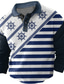 Χαμηλού Κόστους Γραφικό Polo-Ταινία Ανδρικά Καθημερινό 3D Στάμπα Βάφλα Πόλο Μπλουζάκι ΕΞΩΤΕΡΙΚΟΥ ΧΩΡΟΥ Καθημερινά Streetwear Ύφασμα βάφλας Μακρυμάνικο Απορρίπτω Μπλουζάκια πόλο Μαύρο Κρασί Φθινόπωρο &amp; Χειμώνας Τ M L Μικροελαστικό
