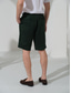 cheap Linen Shorts-100% Linen Men&#039;s Shorts Linen Shorts Summer Shorts Drawstring Elastic Waist Front Pocket Plain Comfort Breathable Short Casual Daily Holiday Fashion Classic Style Black Red
