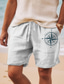 baratos Calções para Homem-shorts masculinos de algodão shorts de verão shorts de praia estampados com cordão cintura elástica astrolábio conforto respirável curto férias ao ar livre saindo mistura de algodão havaiano casual