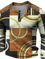 Χαμηλού Κόστους Ανδρικό Γραφικό T-shirt-Γραφική Συνδυασμός Χρωμάτων Γεωμτερικό Μοντέρνα Υψηλής Ποιότητας Καθημερινό Ανδρικά 3D εκτύπωση Πουκάμισο Henley Μπλουζάκι βάφλα Υπαίθρια Αθλήματα Αργίες Φεστιβάλ Κοντομάνικη μπλούζα