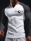 cheap Men&#039;s Graphic Tshirts-Graphic Color Block Muscle Daily Classic Casual Men&#039;s 3D Print T shirt Tee Waffle Shirt Raglan T Shirt Sports Outdoor Holiday Going out T shirt Black White Light Grey Long Sleeve V Neck Shirt Spring
