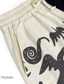cheap Men&#039;s Elite Pants-Men&#039;s Graphic Prints Flower / Floral Linen Pants Trousers Summer Pants Mid Waist Ethnic Style Casual Daily Holiday Drawstring Elastic Waist 3D Print Spring &amp; Summer 3D Print Black Blue Khaki