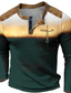 Χαμηλού Κόστους Ανδρικό Γραφικό T-shirt-Γραφική Συνδυασμός Χρωμάτων Πίστη Μοντέρνα Υψηλής Ποιότητας Καθημερινό Ανδρικά 3D εκτύπωση Πουκάμισο Henley Μπλουζάκι βάφλα Υπαίθρια Αθλήματα Αργίες Φεστιβάλ Κοντομάνικη μπλούζα Μαύρο Βαθυγάλαζο Καφέ
