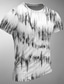 Χαμηλού Κόστους Ανδρικό Γραφικό T-shirt-Γραφική Συνδυασμός Χρωμάτων Υψηλής Ποιότητας Ρετρό / Βίντατζ Στυλ δρόμου Ανδρικά 3D εκτύπωση Μπλουζάκι Υπαίθρια Αθλήματα Αργίες Εξόδου Κοντομάνικη μπλούζα Μπορντώ Θαλασσί Πράσινο του τριφυλλιού