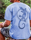 Χαμηλού Κόστους Ανδρικό Γραφικό T-shirt-Γραφική Ζώο Σαύρα Καθημερινό Resort Style Ανδρικά 3D εκτύπωση Μπλουζάκι Αργίες Διακοπές Εξόδου Κοντομάνικη μπλούζα Θαλασσί Ουρανί Γκρίζο Κοντομάνικο Στρογγυλή Ψηλή Λαιμόκοψη Πουκάμισο Ανοιξη καλοκαίρι