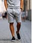 billiga Shorts för män-Herr Svett shorts Shorts Träningsshorts Casual shorts Ficka Snörning Elastisk midja Slät Komfort Andningsfunktion Knelängd Ledigt Dagligen Helgdag Sport Mode Svart Rubinrött Microelastisk