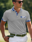 billige Grafisk polo-Herre Sportsklær 3D Trykt mønster POLO T-skjorte golfpolo Treningssenter Kortermet Aftæpning Poloskjorter Svart Hvit Sommer S M L Mikroelastisk Lapel Polo