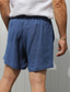 baratos Calções para Homem-Homens Calção Shorts de linho Shorts de verão Bolsos Com Cordão Cintura elástica Tecido Conforto Respirável Curto Casual Diário Feriado Moda Estilo Clássico Preto Branco