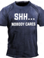 Χαμηλού Κόστους Ανδρικό Γραφικό T-shirt-Γραφική Κανείς δεν νοιάζεται Ρετρό / Βίντατζ Καθημερινό Στυλ δρόμου Ανδρικά 3D εκτύπωση Μπλουζάκι Υπαίθρια Αθλήματα Αργίες Εξόδου Κοντομάνικη μπλούζα Θαλασσί Πράσινο Χακί Σκούρο μπλε Κοντομάνικο