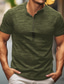 tanie Męskie koszulki casual-Męskie Koszula Henley Koszulka Równina Henley Ulica Urlop Krótkie rękawy Odzież Moda Designerskie Podstawowy