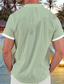 رخيصةأون قمصان رجالية مطبوعة-ورد الريش ستايل هاواي ملجأ رجالي قمصان مطبوعة ستايل هاواي مناسب للعطلات مناسب للبس اليومي الصيف رقبة طوقية مرتفعة كم قصير وردي بلاشيهغ, أزرق, أخضر S, M, L بوليستر قميص