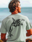 Χαμηλού Κόστους Ανδρικό Γραφικό T-shirt-Γραφική Ζώο Καρχαρίας Καθημερινά Χαβανέζα Resort Style Ανδρικά 3D εκτύπωση Μπλουζάκι Υπαίθρια Αθλήματα Αργίες Εξόδου Κοντομάνικη μπλούζα Λευκό Πράσινο Ανοικτό Ανθισμένο Ροζ Κοντομάνικο