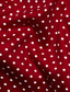 abordables chemises décontractées pour hommes-Homme Chemise Chemise boutonnée Chemise décontractée Rouge manche longue Pois Revers du quotidien Vacances Poche avant Vêtement Tenue Mode Décontractées Confortable