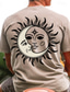 Χαμηλού Κόστους Ανδρικό Γραφικό T-shirt-Γραφική MOON Για τον Ήλιο Καθημερινά Υψηλής Ποιότητας Καθημερινό Ανδρικά 3D εκτύπωση Μπλουζάκι Υπαίθρια Αθλήματα Αργίες Εξόδου Κοντομάνικη μπλούζα Θαλασσί Πράσινο του τριφυλλιού Χακί Κοντομάνικο