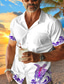 رخيصةأون قمصان استوائية-قميص رجالي مطبوع عليه سلحفاة البحر الحياة البحرية هاواي ثلاثي الأبعاد بياقة كوبية وأكمام قصيرة قميص شاطئ صيفي للعطلات ملابس يومية مقاس S إلى 3XL