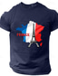 Χαμηλού Κόστους Ανδρικό Γραφικό T-shirt-ΗΠΑ Γαλλία Ηνωμένο Βασίλειο ανδρικό γραφικό βαμβακερό μπλουζάκι αθλητικό κλασικό casual πουκάμισο κοντομάνικο άνετο μπλουζάκι αθλητικά υπαίθριες διακοπές καλοκαιρινά ρούχα σχεδιαστών μόδας