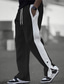 tanie Spodnie dresowe-Męskie Spodnie dresowe Uprawiający jogging Spodnie Niejednolita całość Ściągana na sznurek Elastyczny pas Kolorowy blok Komfort Oddychający Codzienny Święto Sport Moda Czarny Biały
