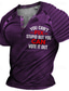 Χαμηλού Κόστους Ανδρικό Γραφικό T-shirt-Γραφική Σύνθημα Μοντέρνα Καθημερινά Καθημερινό Ανδρικά Πουκάμισο Henley Πουκάμισο Raglan T Υπαίθρια Αθλήματα Αργίες Εξόδου Κοντομάνικη μπλούζα Μαύρο Βυσσινί Καφέ Κοντομάνικο Χένλι Πουκάμισο