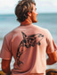 Χαμηλού Κόστους Ανδρικό Γραφικό T-shirt-Γραφική Ζώο Καρχαρίας Καθημερινά Χαβανέζα Resort Style Ανδρικά 3D εκτύπωση Μπλουζάκι Υπαίθρια Αθλήματα Αργίες Εξόδου Κοντομάνικη μπλούζα Λευκό Πράσινο Ανοικτό Ανθισμένο Ροζ Κοντομάνικο
