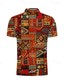 preiswerte Grafik Polo-aztekisch Stammes Herren Vintage 3D Bedruckt Poloshirt Outdoor Freizeitskleidung Piqué-Poloshirt Kurzarm Umlegekragen Polo-Shirts Rote Blau Sommer S M L Mikro-elastisch Revers-Polo