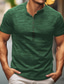 billiga Casual T-shirts för män-Herr Henleytröja T-tröja Slät Henley Gata Semester Kort ärm Kläder Mode Designer Grundläggande