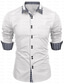 Χαμηλού Κόστους ανδρικά πουκάμισα casual-Ανδρικά Casual πουκάμισο Μαύρο Λευκό Ανθισμένο Ροζ Μπορντώ Μπλε Μακρυμάνικο Συνδυασμός Χρωμάτων Συμπαγές / Απλό χρώμα Απορρίπτω Δρόμος Διακοπές Κουμπί-Κάτω Ρούχα Μοντέρνα Χαλάρωση