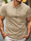 abordables Camisetas casuales de hombre-Hombre Henley Shirt Camiseta superior Plano Henley Calle Vacaciones Mangas cortas Ropa Moda Design Básico