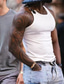cheap Tank Tops-Men's Tank Top Vest Top Undershirt Sleeveless Shirt Sleeveless Round Neck Spring &amp; Summer Plain Fashion Designer Basic Link / Chain Vacation Street Going out White Top Tee for Men