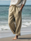billige afslappede bukser-tro trykte herre bomuldsbukser vintage bukser udendørs dagligt slid streetwear bomuld hvid grøn kaki s m l mellemtalje elasticitetsbukser