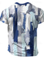 Χαμηλού Κόστους Ανδρικό Γραφικό T-shirt-Γραφική Συνδυασμός Χρωμάτων Ρετρό / Βίντατζ Καθημερινό Στυλ δρόμου Ανδρικά 3D εκτύπωση Μπλουζάκι Υπαίθρια Αθλήματα Αργίες Εξόδου Κοντομάνικη μπλούζα Θαλασσί Κόκκινο Βυσσινί Κοντομάνικο