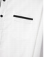 رخيصةأون قمصان رجالية عادية-رجالي قميص غير رسمي أسود أبيض أخضر فاتح عنابي أزرق كم طويل ألوان متناوبة لون خالص / عادي طوي شارع عطلة زر أسفل ملابس موضة وقت الفراغ