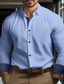 رخيصةأون قمصان عادية للأعمال-رجالي قميص قميص رسمي أسود أبيض أزرق البحرية كم طويل منقط Lapel ربيع &amp; الصيف المكتب &amp; الوظيفة حفلة الزفاف ملابس بقع