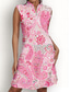 abordables Robes de golf-Femme robe de golf Rose rouge Sans Manches Cachemire Vêtements de golf pour femmes, tenues, vêtements