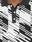 olcso Grafikai mintás póló-Geometria Férfi Üzleti alkalmi 3D Nyomtatott POLO trikó Gofris pólóing Utca Viseljen dolgozni Hétköznapi viselet Gofri szövet Rövid ujjú Térfogatcsökkenés Pólóingek Fekete Tengerészkék Nyár S M L