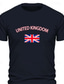 Χαμηλού Κόστους Ανδρικό Γραφικό T-shirt-ανδρική σημαία του Ηνωμένου Βασιλείου γραφικό βαμβακερό μπλουζάκι αθλητικό κλασικό casual πουκάμισο κοντομάνικο άνετο μπλουζάκι αθλητικά υπαίθριες διακοπές καλοκαιρινά ρούχα σχεδιαστών μόδας