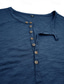 tanie Męskie koszulki casual-Męskie Koszula Henley Koszulka Równina Henley Ulica Urlop Krótkie rękawy Odzież Moda Designerskie Podstawowy