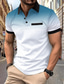 cheap Graphic Polo-Men&#039;s Polo Shirt Work Street Turndown Short Sleeves Round Dots Floral Print Basic Summer Loose Fit claret White Dark Navy Orange ash-colored Polo Shirt