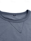 economico Magliette casual da uomo-Per uomo maglietta T-shirt Liscio Girocollo Strada Da mare Maniche corte Abbigliamento Di tendenza Originale Essenziale