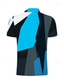 preiswerte Grafik Polo-Farbblock Geometrie Herren Brautkleider schlicht 3D Bedruckt Poloshirt Golfpolo Outdoor Festtage Freizeitskleidung Piqué-Poloshirt Kurzarm Umlegekragen Polo-Shirts Rote Blau Sommer S M L