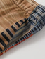 billige bukser med trykk-Herre Bukser Sommerbukser Strandbukser Snorer Elastisk midje 3D-utskrift Stripe Grafiske trykk Geometri Komfort Avslappet Daglig Ferie Gatemote Hawaiisk Gul Blå