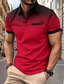 cheap Graphic Polo-Men&#039;s Polo Shirt Work Street Turndown Short Sleeves Round Dots Floral Print Basic Summer Loose Fit claret White Dark Navy Orange ash-colored Polo Shirt