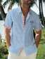 abordables Camisas hawaianas-Camisa hawaiana con estampado 3d de palmera tropical para hombre, camisa de manga corta con botones, ropa de uso diario para vacaciones, s a 3xl