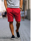 abordables Shorts pour hommes-Homme Short de survêtement Short Shorts d&#039;entraînement Shorts décontractés Poche Cordon Taille elastique Plein Confort Respirable Longueur genou Casual du quotidien Vacances Sportif Mode Noir Rouge