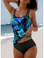 voordelige Tankini&#039;s-Dames Badpakken Tankini 2 Delig Short Badpak 2 Delig Print Vakantie Strandkleding Bloemige Mouwloos Zwemkleding