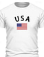 billiga Grafisk T-shirt för män-amerikansk flagga grafisk bomull t-shirt för män sport klassisk fritidsskjorta kortärmad bekväm t-shirt sport utomhus semester sommar modedesigner kläder