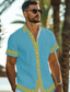 preiswerte Hawaiihemden-Lemon Tropical Herren-Resort-Hawaiian-Hemd mit 3D-Druck, Knopfleiste, kurzärmelig, Sommer-Strandhemd, Urlaub, Alltagskleidung, S bis 3XL
