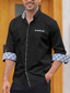 Χαμηλού Κόστους ανδρικά πουκάμισα casual-Ανδρικά Πουκάμισο Πουκάμισο με κουμπιά Casual πουκάμισο Μαύρο Μακρυμάνικο Καρό Συνδυασμός Χρωμάτων Πέτο Καθημερινά Διακοπές Κουρελού Ρούχα Μοντέρνα Καθημερινό Άνετο Smart Casual