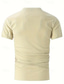 cheap Men&#039;s Linen Shirts-Men&#039;s Shirt Linen Shirt Button Up Shirt Summer Shirt Beach Shirt Black White Yellow Short Sleeve Plain Collar Summer Casual Daily Clothing Apparel